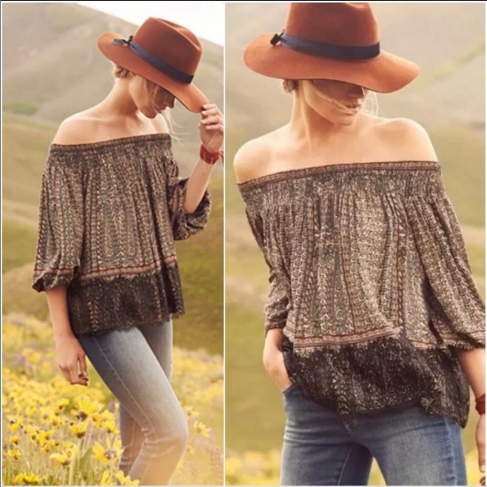 Anthropologie Augusta Off The Shoulder Blouse